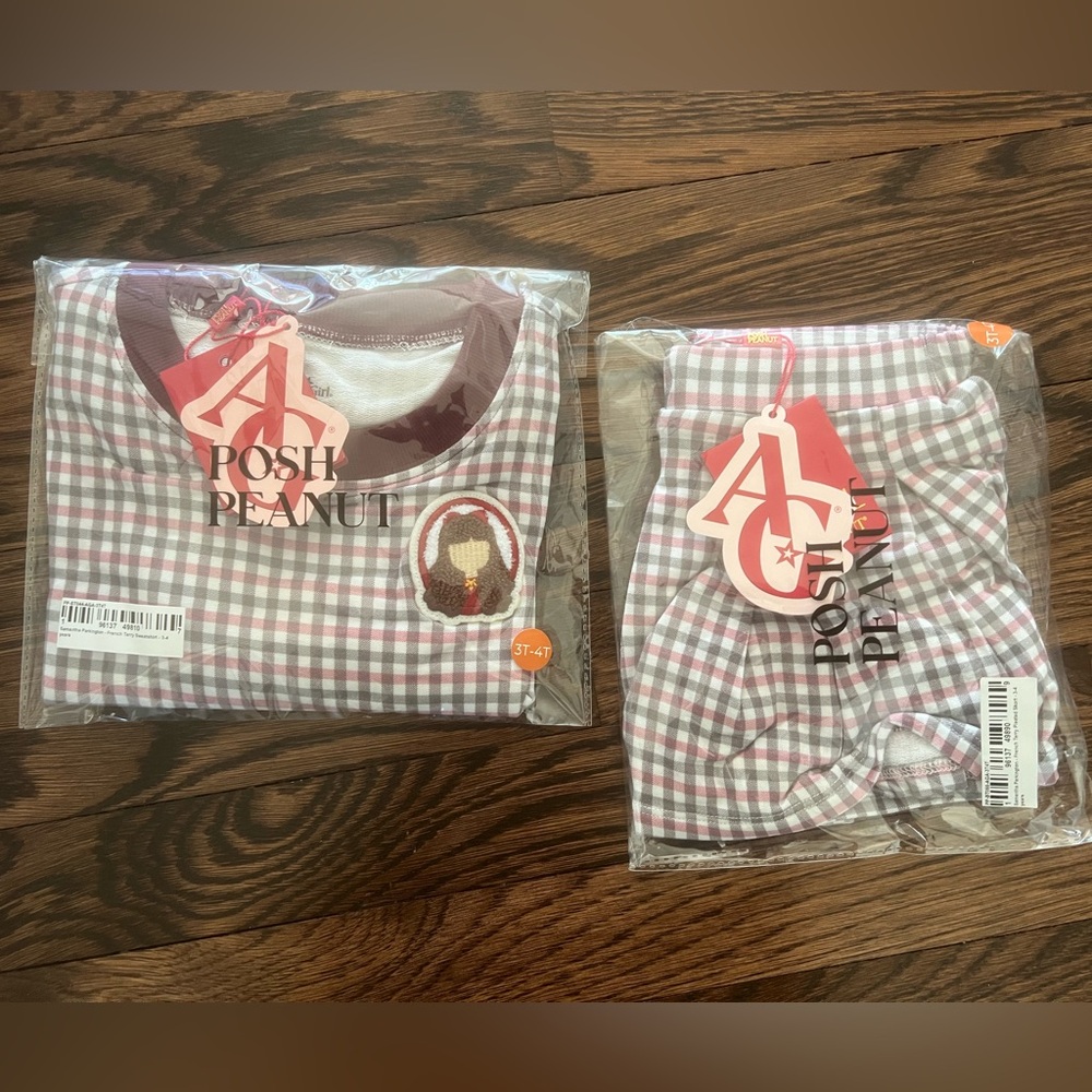 NWT posh peanut AG Samantha French terry sweatshirt and skort 3-4 years